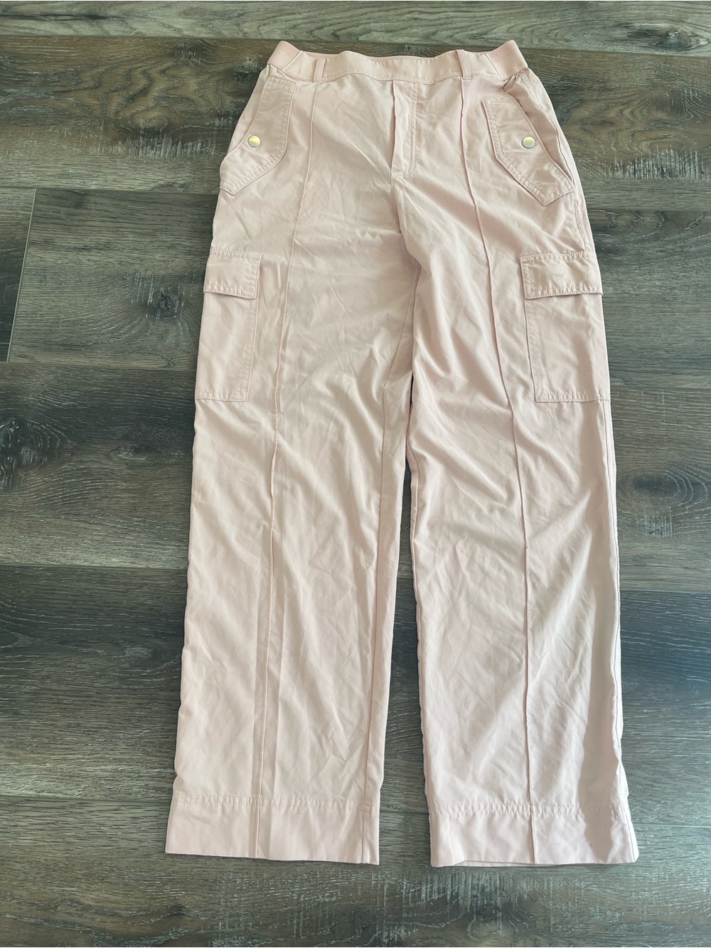 Athleta Light Pink Cargo Track Pants EUC size 4P